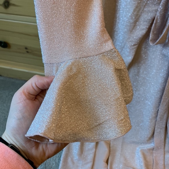 Free People One More Time Lurex Wrap Dress Size Extra Small - Picture 5 of 9